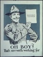 "Honorable Discharge. Oh Boy^ that's sure worth working for." - NARA - 512708.tif