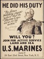 "He did his duty. "No finer military organization than the Marine Corps exists in the world." George Dewey. Admiral of t - NARA - 512468.tif