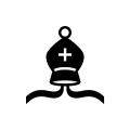 Black Bishop Xogos da Meiga chess icons family.svg