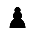 Black Pawn Xogos da Meiga chess icons family.svg
