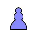 Blue Pawn Xogos da Meiga chess icons family.svg