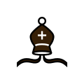 Brown Bishop Xogos da Meiga chess icons family.svg