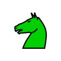 Green Knight Xogos da Meiga chess icons family.svg