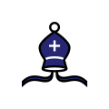 Navy Bishop Xogos da Meiga chess icons family.svg