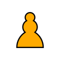 Orange Pawn Xogos da Meiga chess icons family.svg