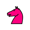 Pink Knight Xogos da Meiga chess icons family.svg