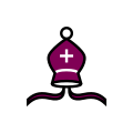 Purple Bishop Xogos da Meiga chess icons family.svg