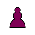 Purple Pawn Xogos da Meiga chess icons family.svg
