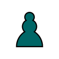 Teal Pawn Xogos da Meiga chess icons family.svg