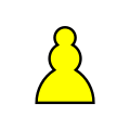 Yellow Pawn Xogos da Meiga chess icons family.svg